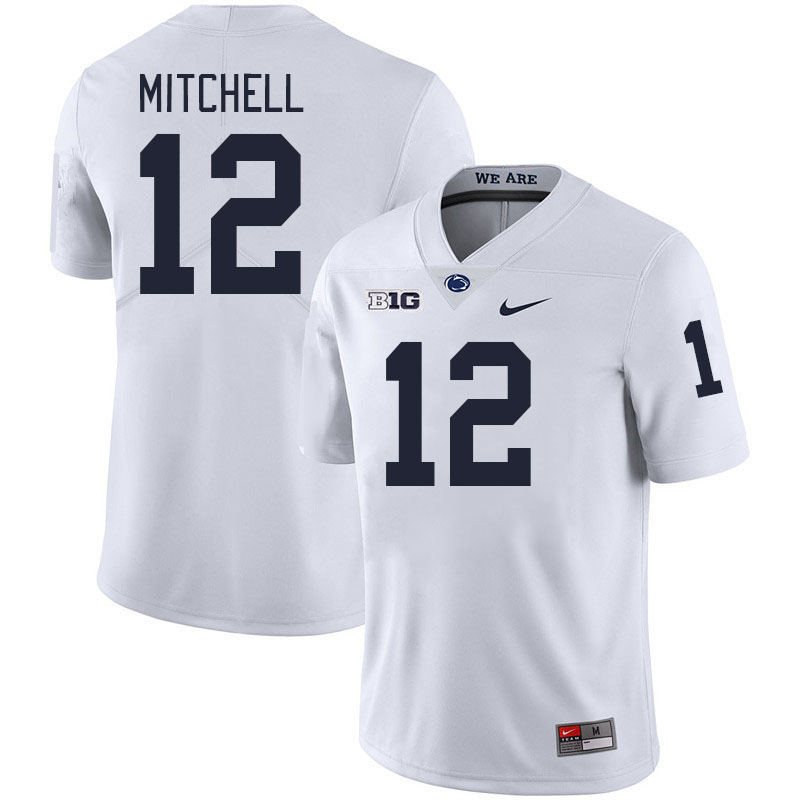 Men #12 Jon Mitchell Penn State Nittany Lions College Football Jerseys Stitched-White